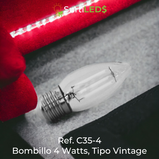 Bombillo LED Vela C35 E27 4W Luz Cálida 2700K – Ref C35-4 - Imagen 3