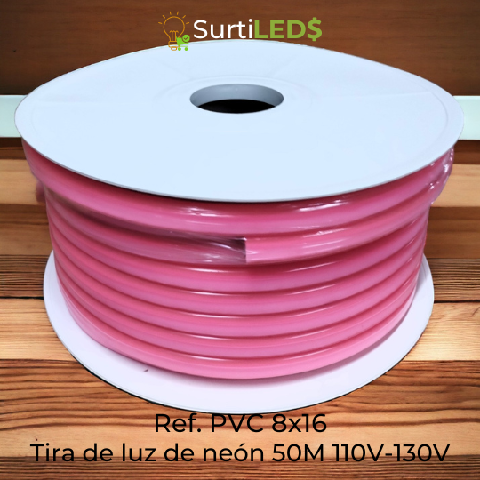 Rollo de Cinta LED Neón 50 Metros 110-130V – Ref PVC816 Varios Colores - Imagen 2