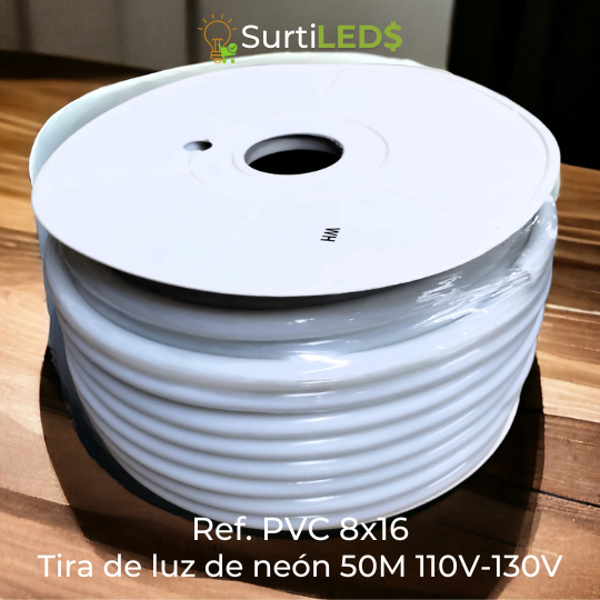 Rollo de Cinta LED Neón 50 Metros 110-130V – Ref PVC816 Varios Colores - Imagen 5