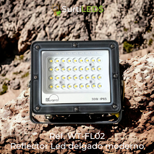 Reflector LED Slim De Lentes Luz Blanca 6500K Exterior - Diferentes Watts– Ref WT-FL02 - Imagen 2