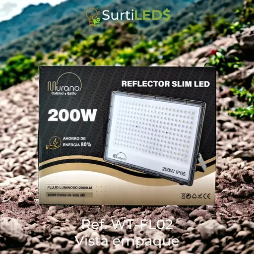 Reflector LED Slim De Lentes Luz Blanca 6500K Exterior - Diferentes Watts– Ref WT-FL02 - Imagen 18