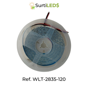 Rollo de Cinta LED 5 Metros 120 LED 12V Interior Varios colores – Ref WT-2835-120-8MM