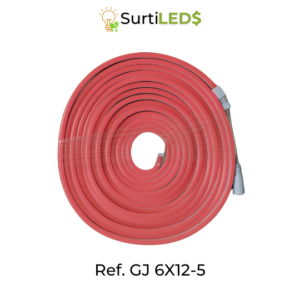 Rollo de Cinta LED Neón 5 Metros 12V Flexible Decorativa Varios colores – Ref GJ 6X12-5