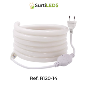 Rollo de Cinta LED Neón Redonda 50 Metros 110-130V Exterior – Ref R120-14