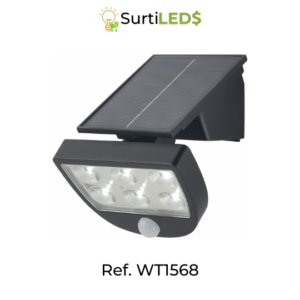 Lámpara Solar LED con Sensor de Movimiento Exterior – Ref WT1568