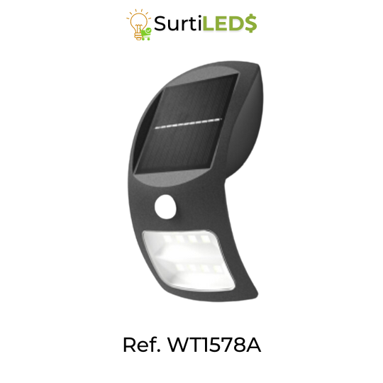 Lámpara Solar LED con Sensor de Movimiento Exterior – Ref WT1578A