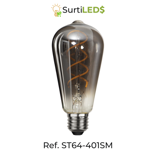 Bombillo LED Vintage ST64 E27 4W Ahumado – Ref ST64-401SM
