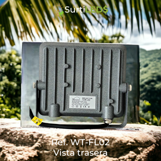 Reflector LED Slim De Lentes Luz Blanca 6500K Exterior - Diferentes Watts– Ref WT-FL02 - Imagen 4