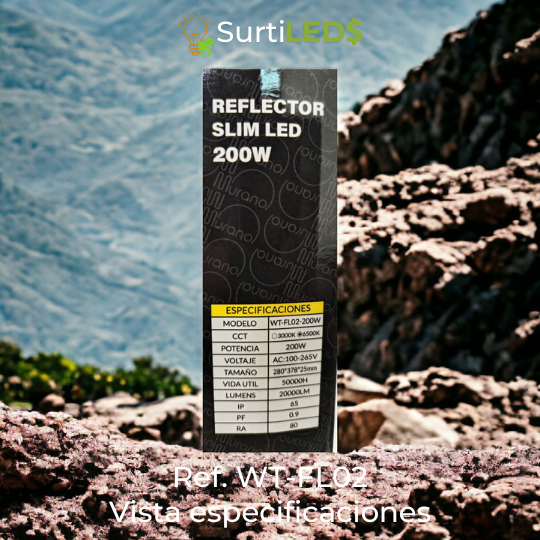 Reflector LED Slim De Lentes Luz Blanca 6500K Exterior - Diferentes Watts– Ref WT-FL02 - Imagen 19