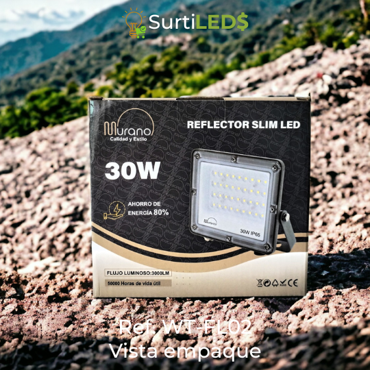 Reflector LED Slim De Lentes Luz Blanca 6500K Exterior - Diferentes Watts– Ref WT-FL02 - Imagen 5