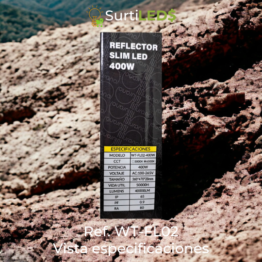 Reflector LED Slim De Lentes Luz Blanca 6500K Exterior - Diferentes Watts– Ref WT-FL02 - Imagen 28