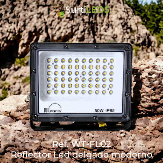 Reflector LED Slim De Lentes Luz Blanca 6500K Exterior - Diferentes Watts– Ref WT-FL02 - Imagen 7