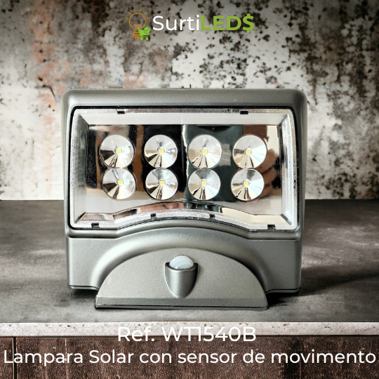 Lámpara Solar LED con Sensor de Movimiento Exterior – Ref WT1540B - Imagen 2