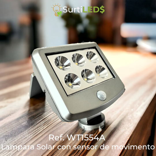 Lámpara Solar LED con Sensor de Movimiento Exterior – Ref WT1554A - Imagen 2