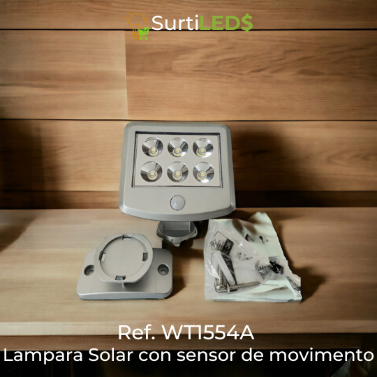 Lámpara Solar LED con Sensor de Movimiento Exterior – Ref WT1554A - Imagen 4