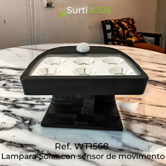 Lámpara Solar LED con Sensor de Movimiento Exterior – Ref WT1568 - Imagen 4
