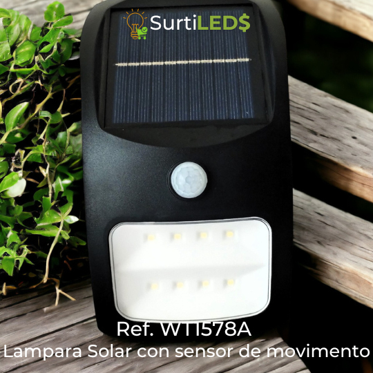 Lámpara Solar LED con Sensor de Movimiento Exterior – Ref WT1578A - Imagen 2