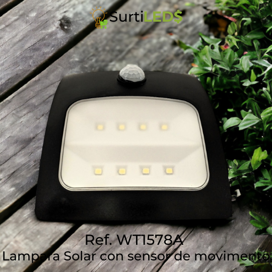 Lámpara Solar LED con Sensor de Movimiento Exterior – Ref WT1578A - Imagen 3