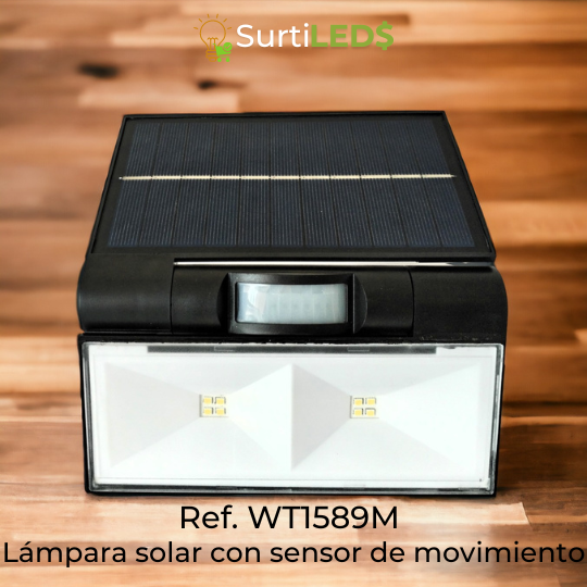 Lámpara Solar LED con Sensor de Movimiento Exterior – Ref WT1589M - Imagen 2