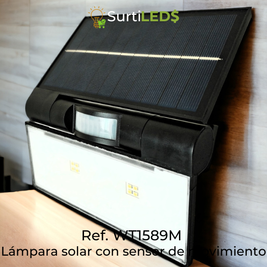 Lámpara Solar LED con Sensor de Movimiento Exterior – Ref WT1589M - Imagen 4