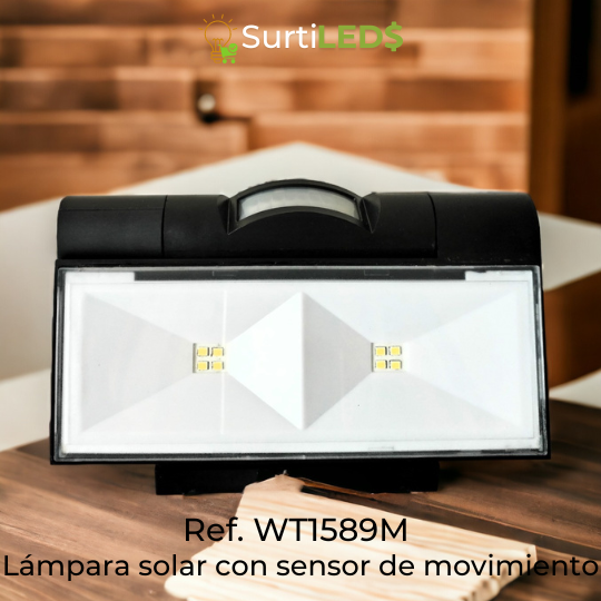 Lámpara Solar LED con Sensor de Movimiento Exterior – Ref WT1589M - Imagen 3