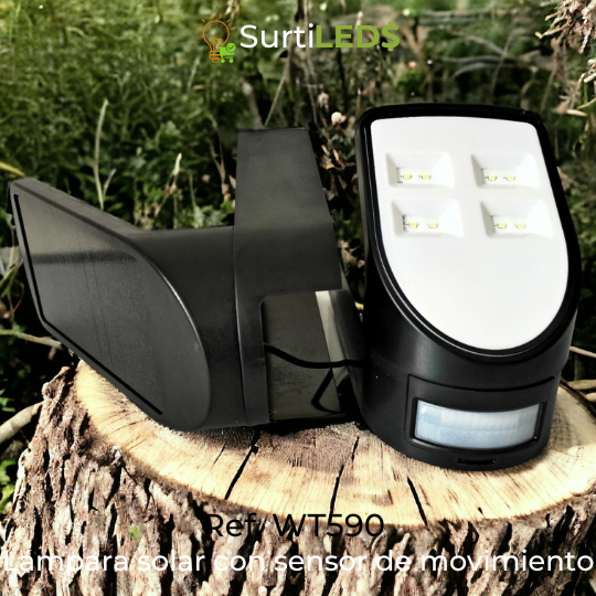 Lámpara Solar LED con Sensor de Movimiento Exterior – Ref WT1590 - Imagen 2