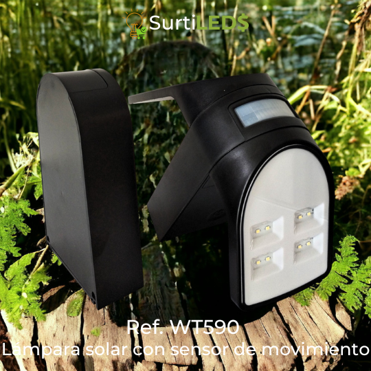 Lámpara Solar LED con Sensor de Movimiento Exterior – Ref WT1590 - Imagen 4